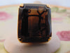 18KTYG Smokey Quartz Ring: 50 Carat Gold Statement Ring