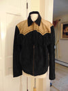 Vintage Scully Fringed Suede Jacket: Two-Tone Rodeo Style