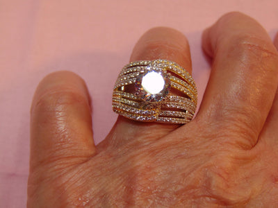CZ Sterling Silver Ring: Vanna K, Size 7 3/4