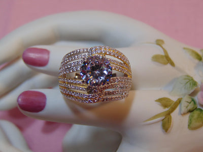 CZ Sterling Silver Ring: Vanna K, Size 7 3/4