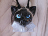 Vintage Timmy Woods Siamese Cat Wooden Purse, Signed