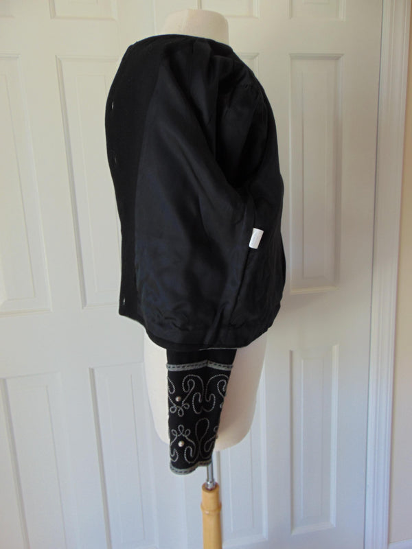 Vintage Double D Western Wool Jacket: Embellished Rodeo Cowgirl