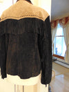 Vintage Scully Fringed Suede Jacket: Two-Tone Rodeo Style