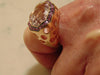 14Kt Rose Gold Ring: 12Ct Pink Quartz & Sapphire Accent