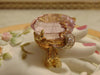 60Ct Natural Kunzite Diamond Ring: 18Kt Gold Twisted Vine Statement Ring