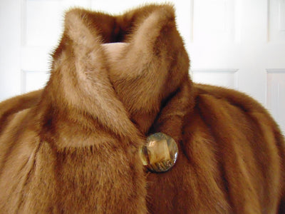 XL Vintage Brown Mink Fur Jacket: Nafa Mink, Preloved