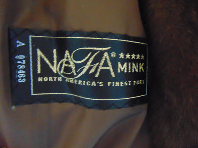 XL Vintage Brown Mink Fur Jacket: Nafa Mink, Preloved
