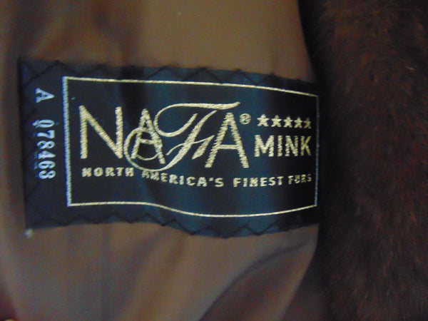 XL Vintage Brown Mink Fur Jacket: Nafa Mink, Preloved