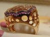 14Kt Rose Gold Ring: 12Ct Pink Quartz & Sapphire Accent