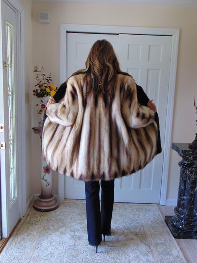 Vintage Fitch Fur Stroller Coat with Mink Trim - Rosendorf/Evans