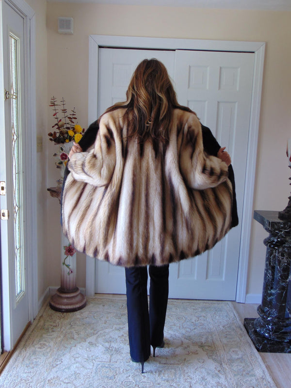 Vintage Fitch Fur Stroller Coat with Mink Trim - Rosendorf/Evans