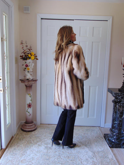 Vintage Fitch Fur Stroller Coat with Mink Trim - Rosendorf/Evans