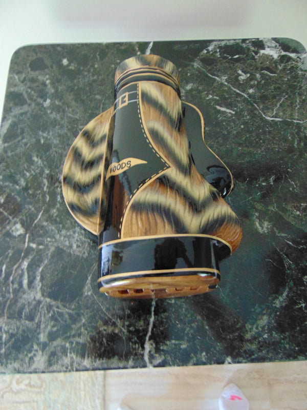 Vintage Timmy Woods Golf Bag Purse: Wooden Novelty Handbag