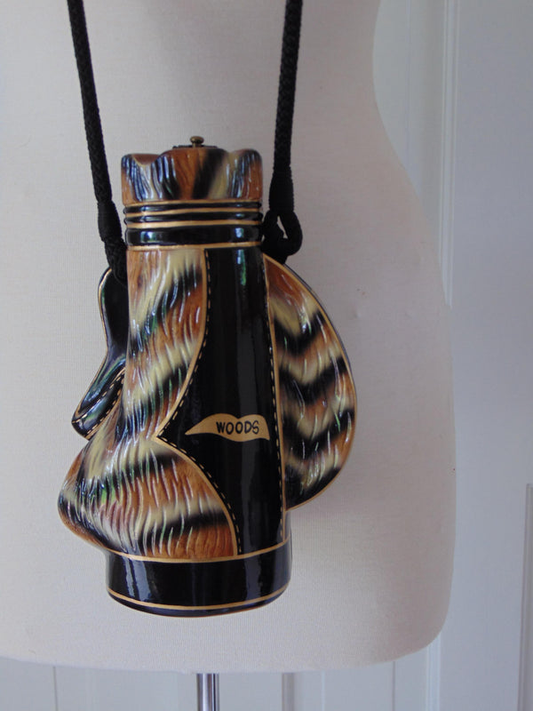 Vintage Timmy Woods Golf Bag Purse: Wooden Novelty Handbag