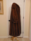 Vintage Beige Mink Fur Coat: Embroidered Lining, Monogrammed