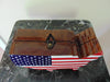 Vintage Timmy Woods USA Flag Purse: Wooden Americana Bag