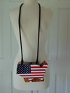 Vintage Timmy Woods USA Flag Purse: Wooden Americana Bag