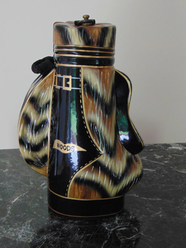 Vintage Timmy Woods Golf Bag Purse: Wooden Novelty Handbag