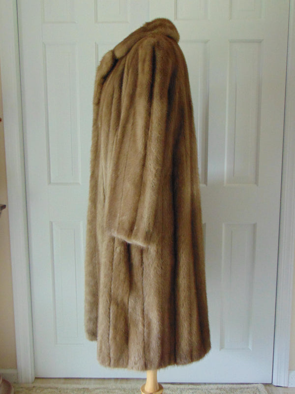 Vintage Mink Fur Coat: Full Length, Classic Style