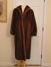 Vintage Beige Mink Fur Coat: Embroidered Lining, Monogrammed