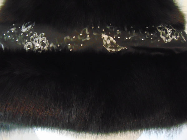 Vintage Black Fox Fur Stole: Neiman Marcus Zandra Rhodes, Formal Events
