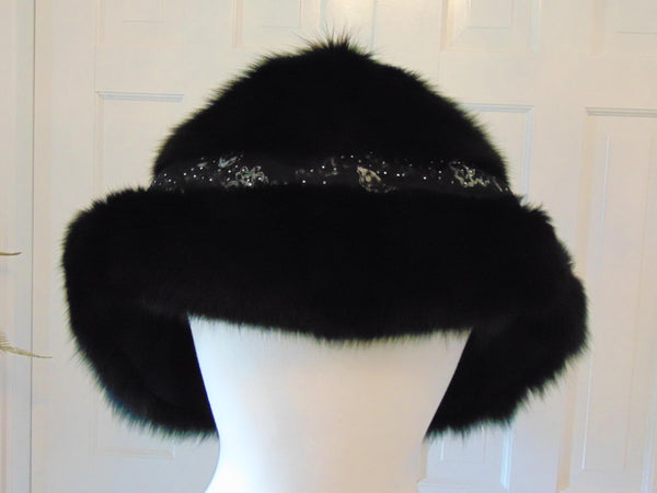 Vintage Black Fox Fur Stole: Neiman Marcus Zandra Rhodes, Formal Events