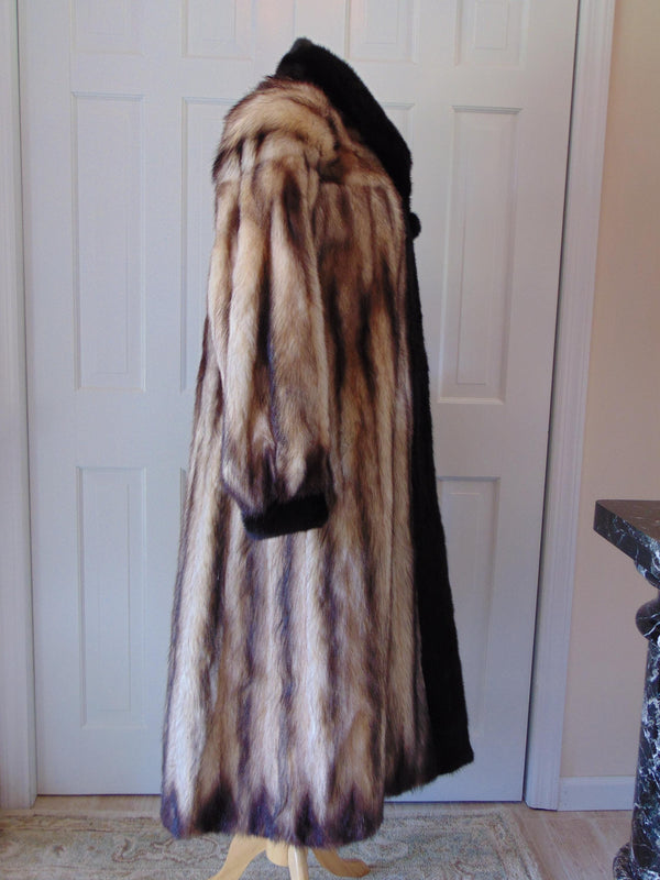 Vintage Fitch Fur Coat: Full Length Unisex Design