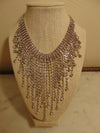 Vintage KJL Rhinestone Waterfall Necklace: Adjustable Length