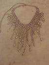 Vintage KJL Rhinestone Waterfall Necklace: Adjustable Length