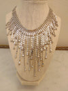 Vintage KJL Rhinestone Waterfall Necklace: Adjustable Length