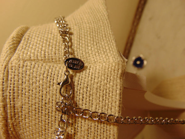 Vintage KJL Rhinestone Waterfall Necklace: Adjustable Length