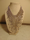Vintage KJL Rhinestone Waterfall Necklace: Adjustable Length