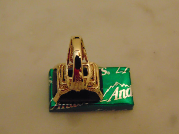 Emerald Cut Smokey Quartz Ring: 14K Gold Vintage Estate Jewelry
