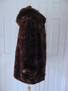 Vintage Sheared Beaver Jacket, Fox Fur Hood, Size M