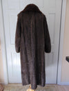 Vintage Full Length Nutria Fur Coat, Fox Collar, Flemington Furs