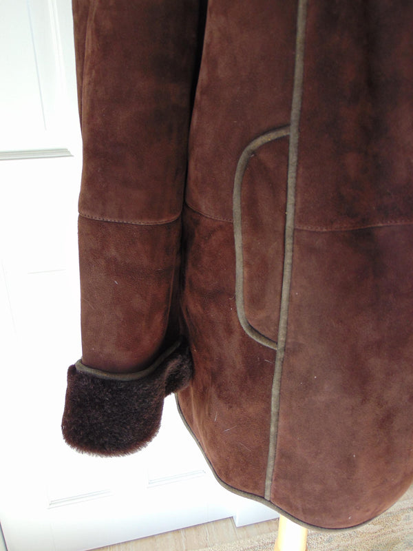 Vintage Lambskin Hooded Shearling Coat, Made in Europe