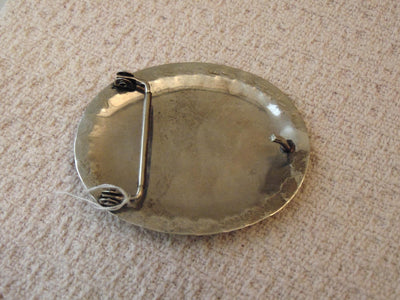 Sterling Silver Turquoise Deer Belt Buckle, Western Cowboy Cowgirl Rodeo