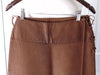 New Mexico Artisan Cowhide Skirt, Pam Dietrich Suede Clothing, Cognac Leather Skirt