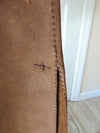 New Mexico Artisan Cowhide Skirt, Pam Dietrich Suede Clothing, Cognac Leather Skirt