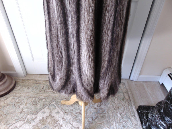 Vintage Full Length Raccoon Fur Coat, Silverish Hues