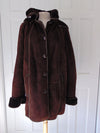 Vintage Lambskin Hooded Shearling Coat, Made in Europe