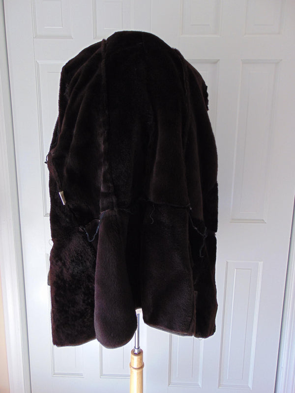 Vintage Lambskin Hooded Shearling Coat, Made in Europe