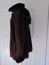Vintage Lambskin Hooded Shearling Coat, Made in Europe