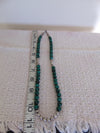 Malachite Beaded Sterling Silver Necklace, Western Cowgirl Jewelry