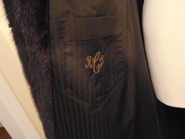Vintage Mahogany Mink Fur Coat, Full Length Ranch