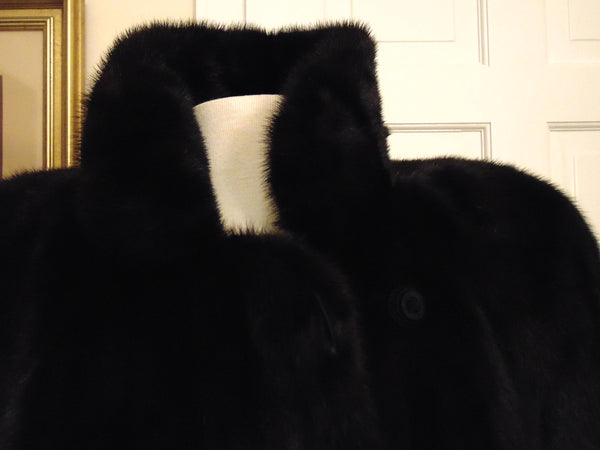 Vintage Mahogany Mink Fur Coat, Full Length Ranch