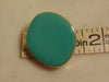 Kenneth Jay Lane Goldtone Faux Turquoise Ring An Interior Adjuster Sized 5-8 Matching Clip Earrings