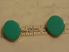 Kenneth Jay Lane Goldtone Faux Turquoise Ring An Interior Adjuster Sized 5-8 Matching Clip Earrings