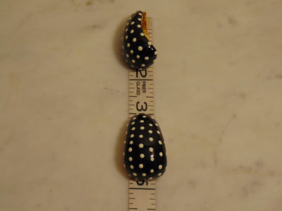 Kenneth Jay Lane Black And White Poke A Dot Clip On Earrings 1990s