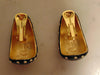 Kenneth Jay Lane Black And White Poke A Dot Clip On Earrings 1990s
